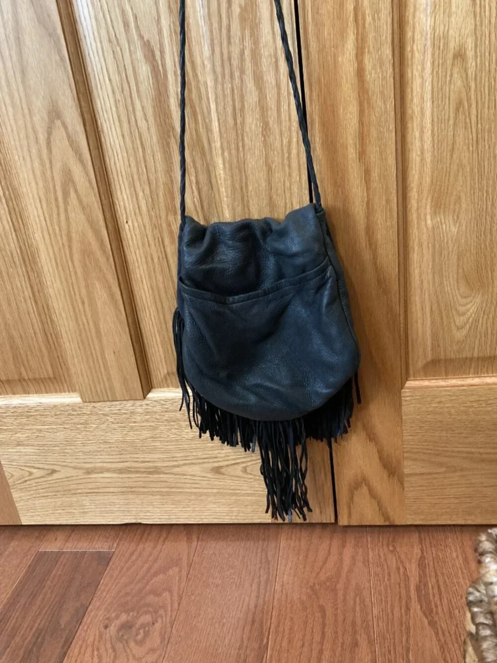 Leather Fringe Erda Hobo bag